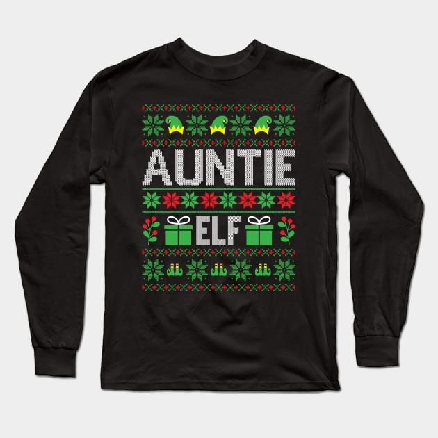 The Auntie Elf Long Sleeve T-Shirt by MZeeDesigns